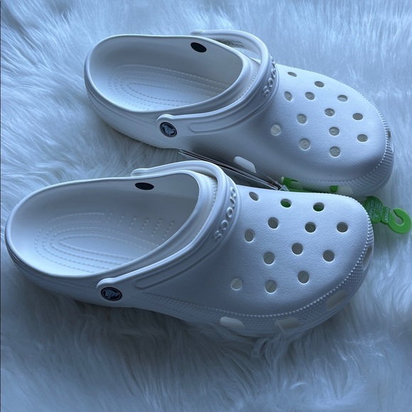 🆕Crocs Clog White Mens Sz 10 Women’s 12 Slip-On - Picture 6 of 8